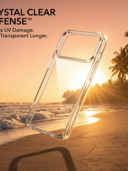 iPhone 17 Pro Max Crystal Clear Anti-Yellow Transparent Case | Slim Protective Back Cover