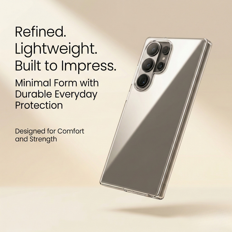 Samsung Galaxy S26 Ultra Crystal Clear Anti-Yellow Transparent Case | Slim Protective Back Cover