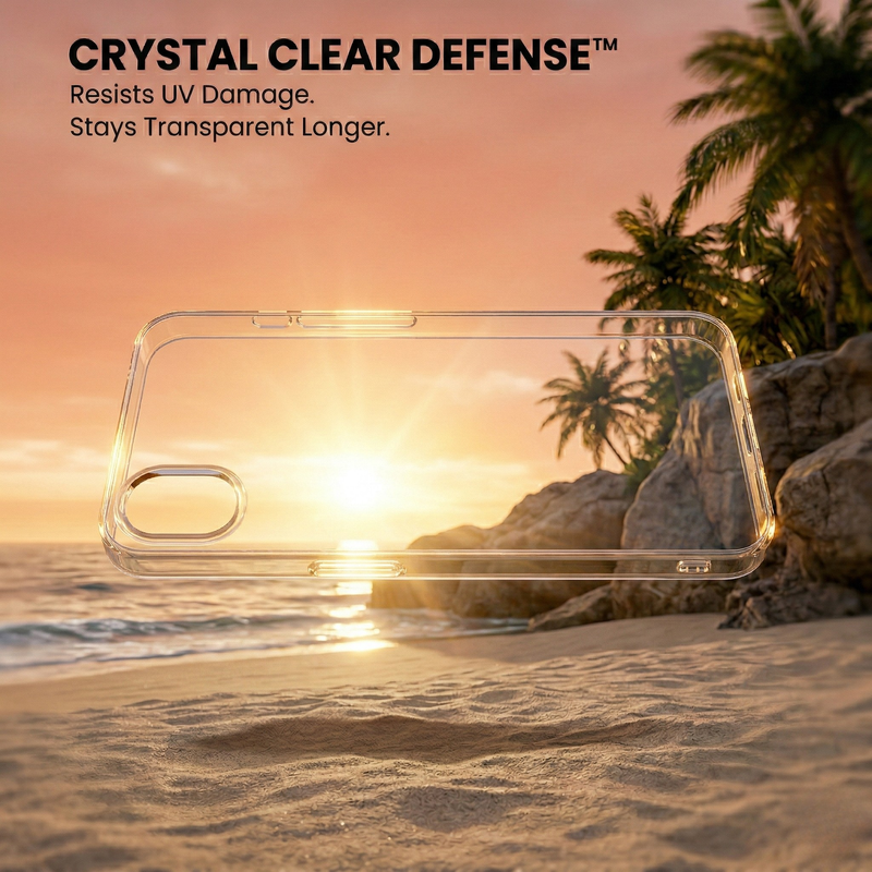 iPhone 16e Crystal Clear Anti-Yellow Transparent Case | Slim Protective Back Cover