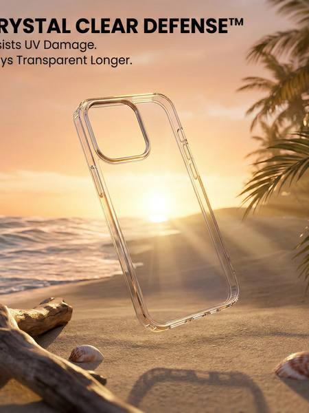 iPhone 14 Pro Crystal Clear Anti-Yellow Transparent Case | Slim Protective Back Cover