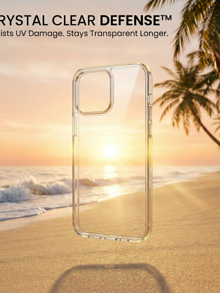 iPhone 15 Plus Crystal Clear Anti-Yellow Transparent Case | Slim Protective Back Cover