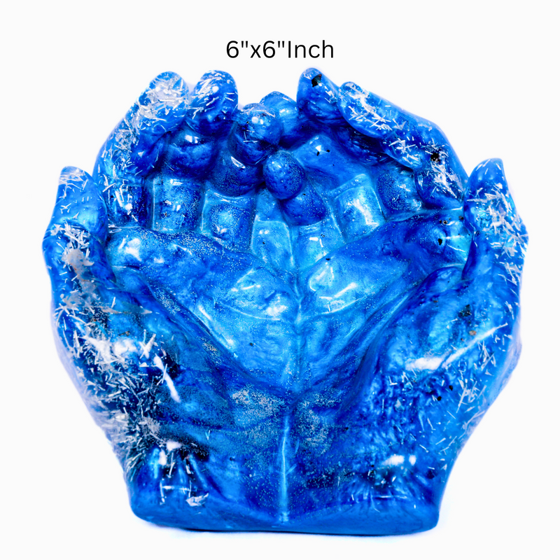 Blue Epoxy Resin Hand Bowl Decorative Resin Art 6