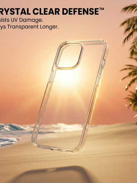 iPhone 15 Pro Crystal Clear Anti-Yellow Transparent Case | Slim Protective Back Cover