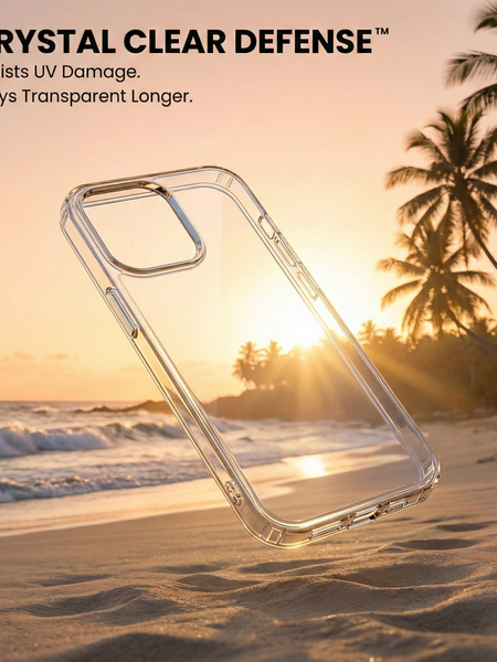 iPhone 16 Pro Crystal Clear Anti-Yellow Transparent Case | Slim Protective Back Cover