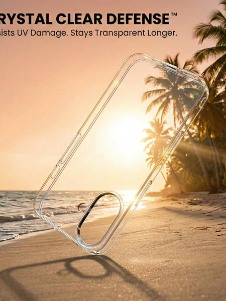 iPhone 16 Crystal Clear Anti-Yellow Transparent Case | Slim Protective Back Cover