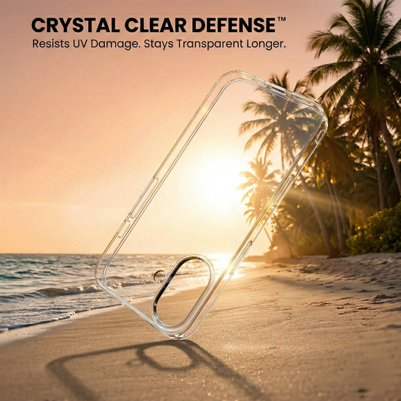 iPhone 16 Crystal Clear Anti-Yellow Transparent Case | Slim Protective Back Cover