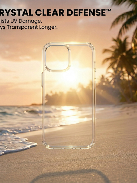 iPhone 14 Plus Crystal Clear Anti-Yellow Transparent Case | Slim Protective Back Cover