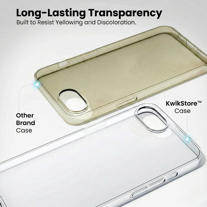 iPhone 16e Crystal Clear Anti-Yellow Transparent Case | Slim Protective Back Cover