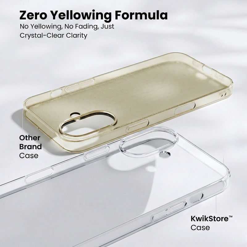 iPhone 17 Crystal Clear Anti-Yellow Transparent Case | Slim Protective Back Cover