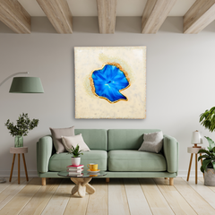 Blue Geode-Inspired Epoxy Resin Wall Art  24