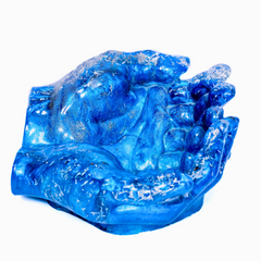 Blue Epoxy Resin Hand Bowl Decorative Resin Art 6