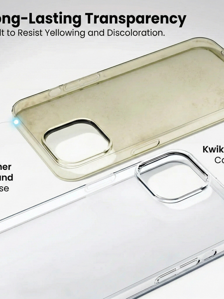 iPhone 13 Plus Crystal Clear Anti-Yellow Transparent Case | Slim Protective Back Cover