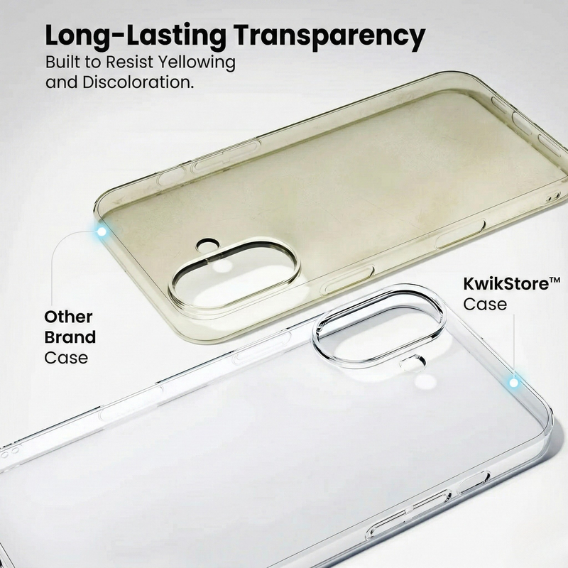 iPhone 16 Crystal Clear Anti-Yellow Transparent Case | Slim Protective Back Cover