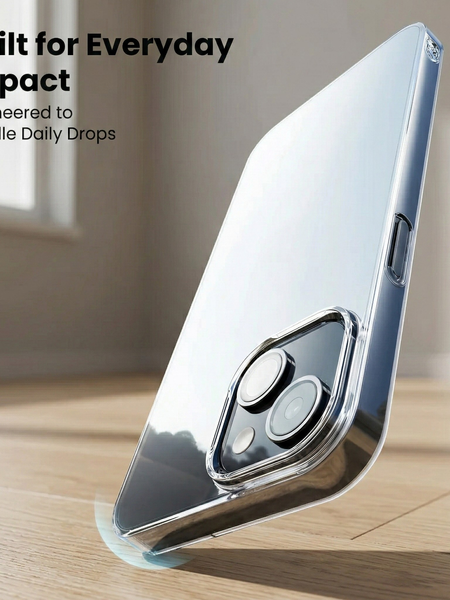 iPhone 15 Crystal Clear Anti-Yellow Transparent Case | Slim Protective Back Cover