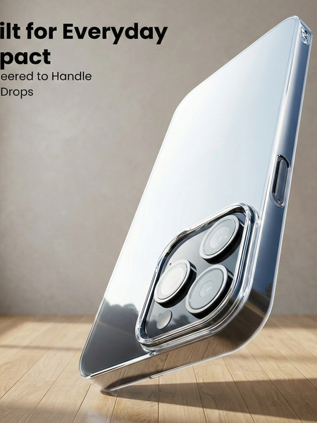 iPhone 14 Pro Crystal Clear Anti-Yellow Transparent Case | Slim Protective Back Cover