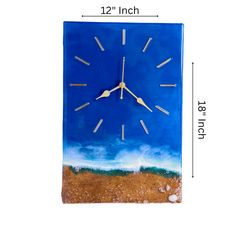 Ocean Wave Epoxy Resin Wall Clock – 12