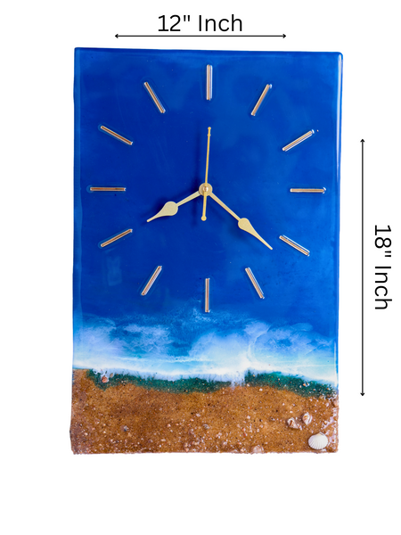 Ocean Wave Epoxy Resin Wall Clock – 12