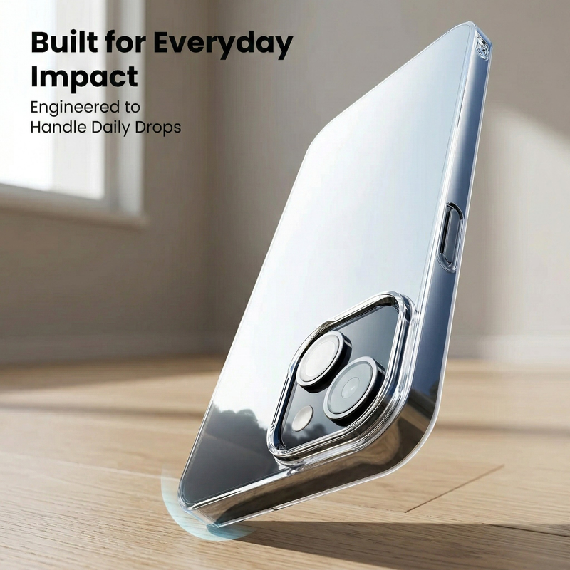 iPhone 15 Plus Crystal Clear Anti-Yellow Transparent Case | Slim Protective Back Cover