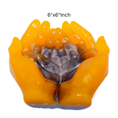 Yellow & Brown Epoxy Resin Hand Bowl Decorative Resin Art 6