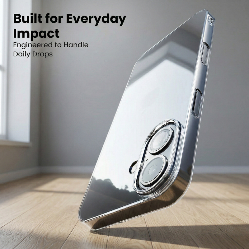 iPhone 16 Crystal Clear Anti-Yellow Transparent Case | Slim Protective Back Cover