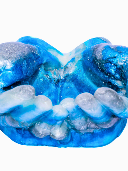 Blue & Silver Epoxy Resin Hand Bowl Decorative Resin Art 6