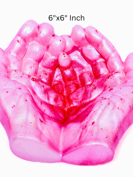 Pink Epoxy Resin Hand Bowl Decorative Resin Art 6
