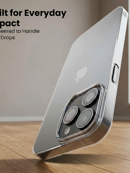 iPhone 15 Pro Crystal Clear Anti-Yellow Transparent Case | Slim Protective Back Cover