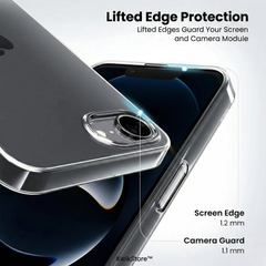 iPhone 16e Crystal Clear Anti-Yellow Transparent Case | Slim Protective Back Cover