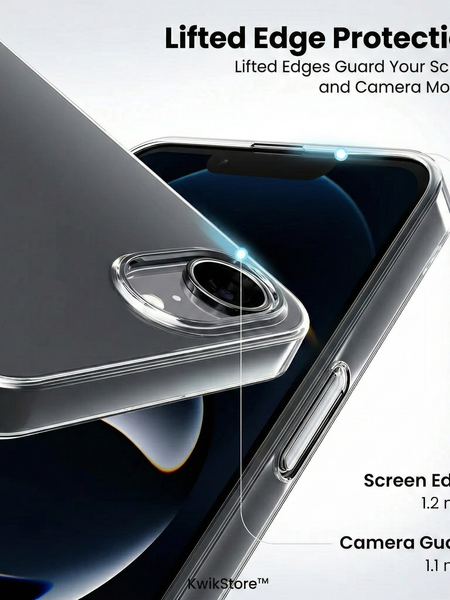 iPhone 16e Crystal Clear Anti-Yellow Transparent Case | Slim Protective Back Cover