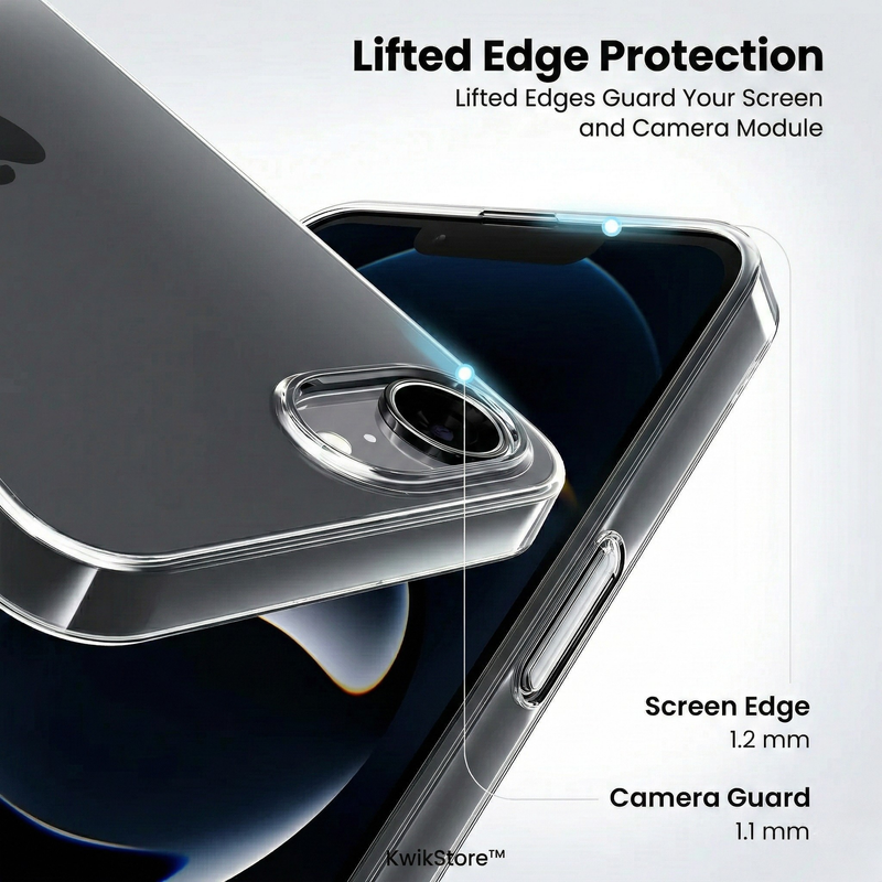 iPhone 16e Crystal Clear Anti-Yellow Transparent Case | Slim Protective Back Cover