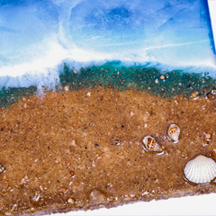 Ocean Wave Epoxy Resin Wall Clock – 12