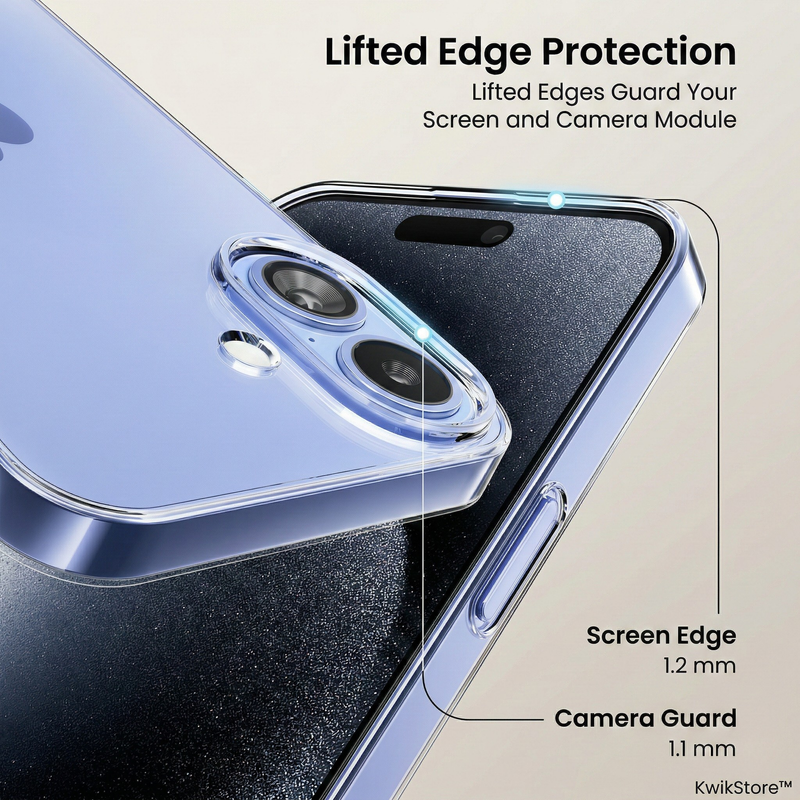 iPhone 16 Crystal Clear Anti-Yellow Transparent Case | Slim Protective Back Cover