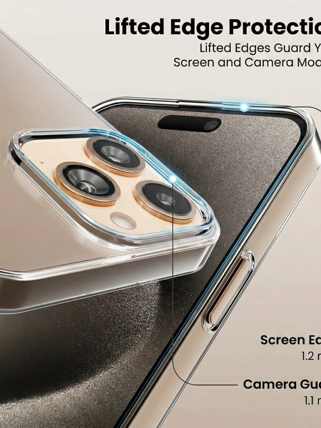 iPhone 16 Pro Crystal Clear Anti-Yellow Transparent Case | Slim Protective Back Cover