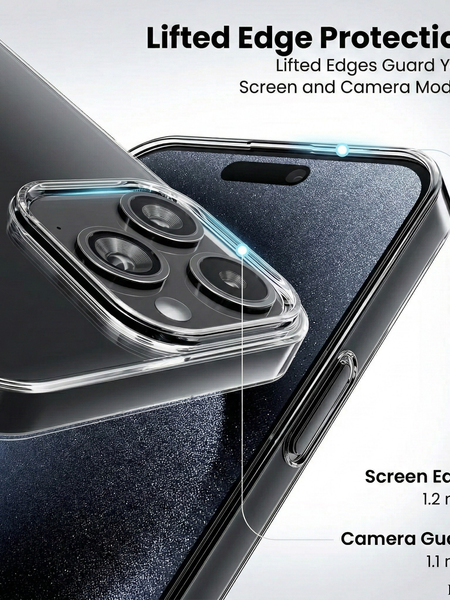 iPhone 15 Pro Max Crystal Clear Anti-Yellow Transparent Case | Slim Protective Back Cover