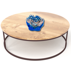 Blue & Gold Epoxy Resin Hand Bowl Decorative Resin Art 6