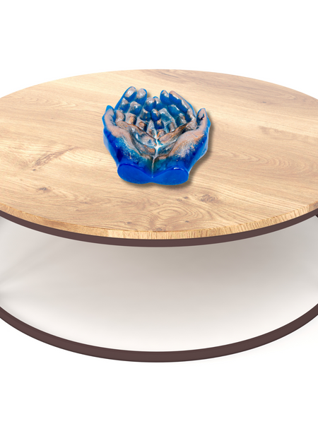 Blue & Gold Epoxy Resin Hand Bowl Decorative Resin Art 6