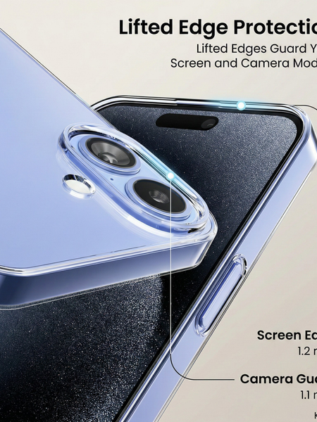 iPhone 16 Plus Crystal Clear Anti-Yellow Transparent Case | Slim Protective Back Cover