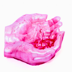 Pink Epoxy Resin Hand Bowl Decorative Resin Art 6
