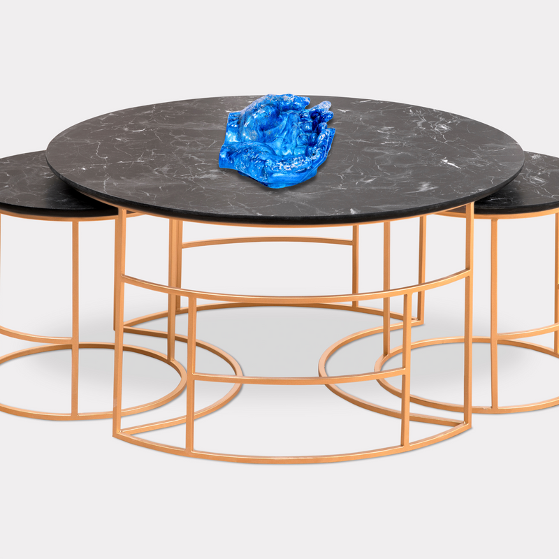 Blue Epoxy Resin Hand Bowl Decorative Resin Art 6