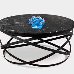 Blue & Silver Epoxy Resin Hand Bowl Decorative Resin Art 6