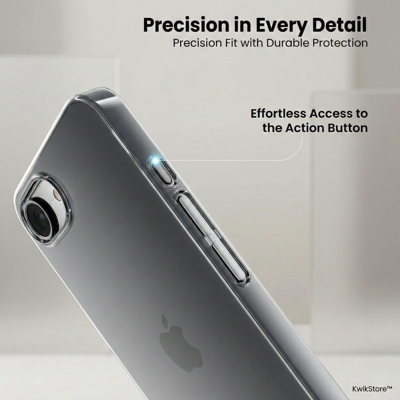 iPhone 16e Crystal Clear Anti-Yellow Transparent Case | Slim Protective Back Cover