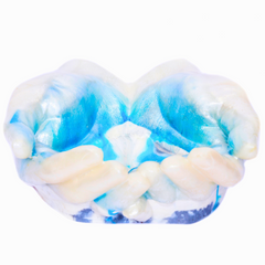 White & Blue Epoxy Resin Hand Bowl Decorative Resin Art 6