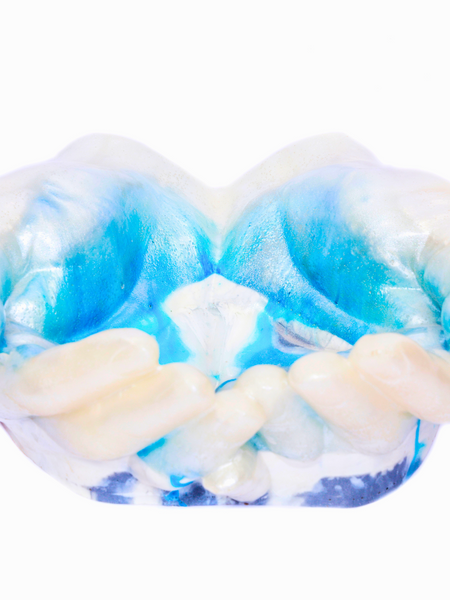 White & Blue Epoxy Resin Hand Bowl Decorative Resin Art 6