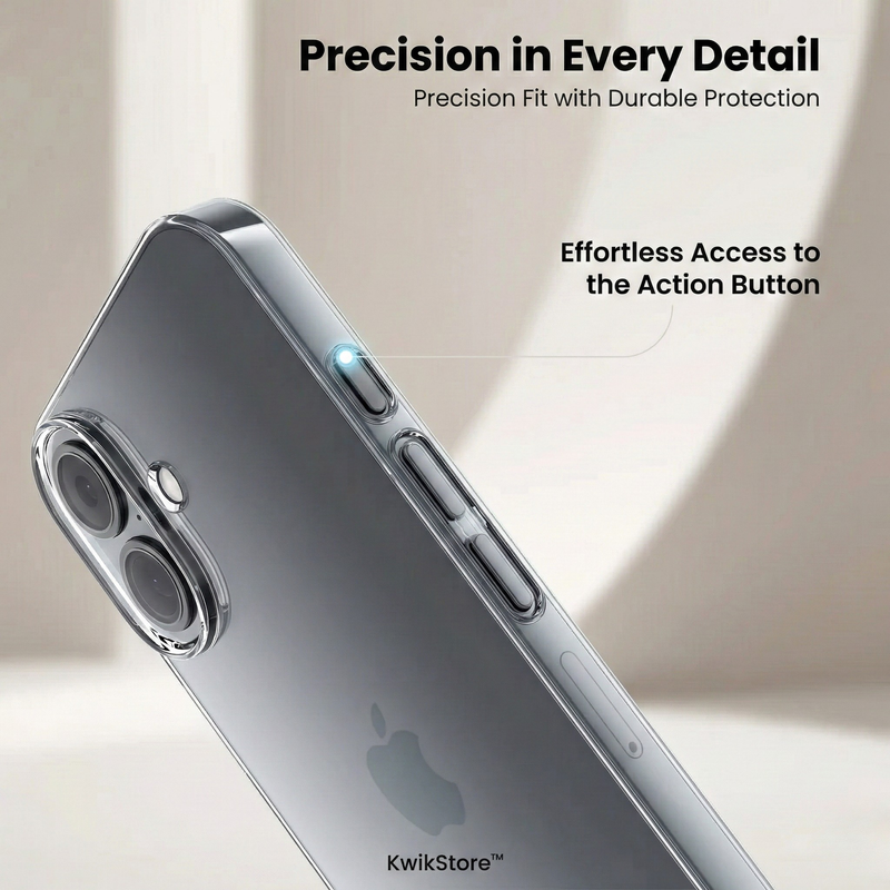 iPhone 17 Crystal Clear Anti-Yellow Transparent Case | Slim Protective Back Cover