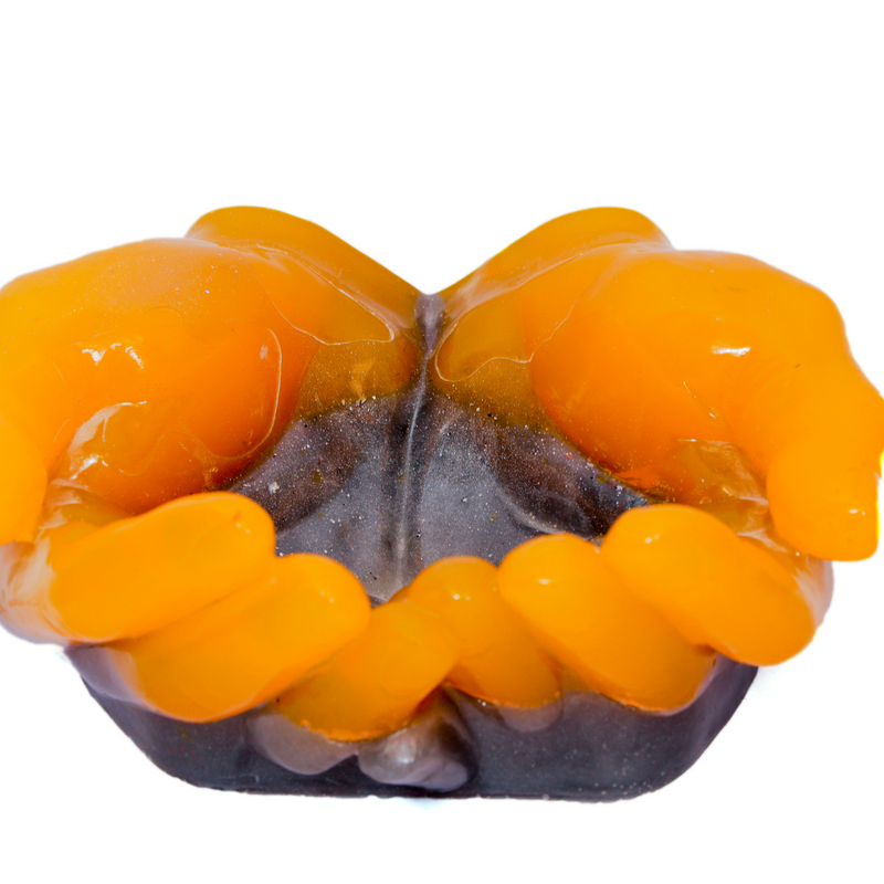 Yellow & Brown Epoxy Resin Hand Bowl Decorative Resin Art 6