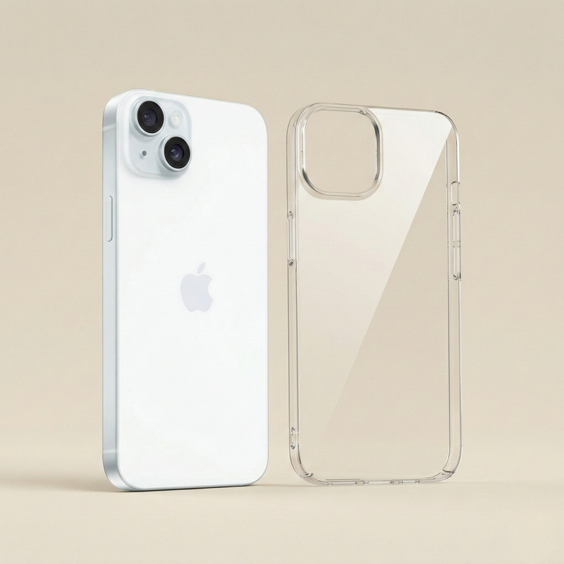 iPhone 15 Plus Crystal Clear Anti-Yellow Transparent Case | Slim Protective Back Cover