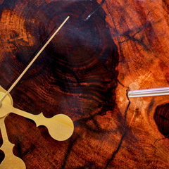 Handcrafted Epoxy Resin & Wood Wall Clock – 16