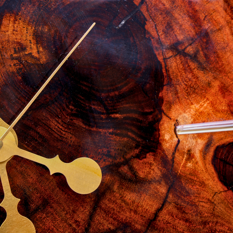 Handcrafted Epoxy Resin & Wood Wall Clock – 16