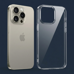 iPhone 15 Pro Crystal Clear Anti-Yellow Transparent Case | Slim Protective Back Cover