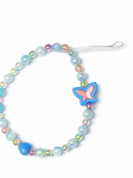 Beaded Phone Charm Wrist Strap | Decorative Mobile Pendant Lanyard